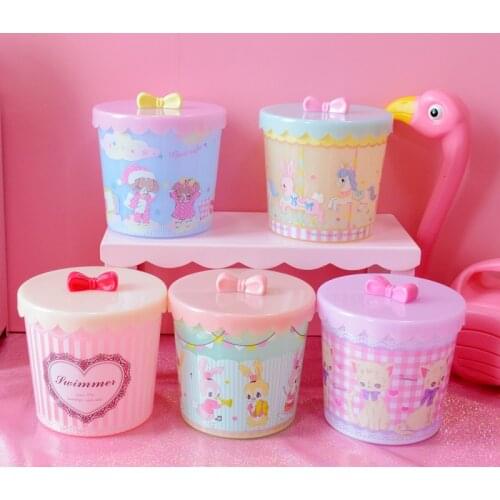 Cute desktop storage bucket creative diy student sundries cosmetic storage artifact desktop small trash can pen holder