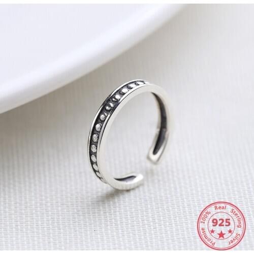 100% 925 Silver Fashion Ring Factory Price Minimalism Delicate Open Ring Fine Jewelry for Female