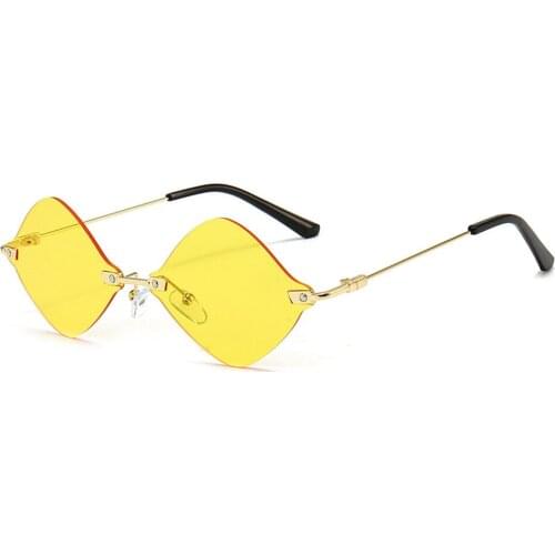 Fashion Diamond Sunglasses Women Retro Metal Double Beam Wild Eyeglasses Polygonal Ocean Glasses