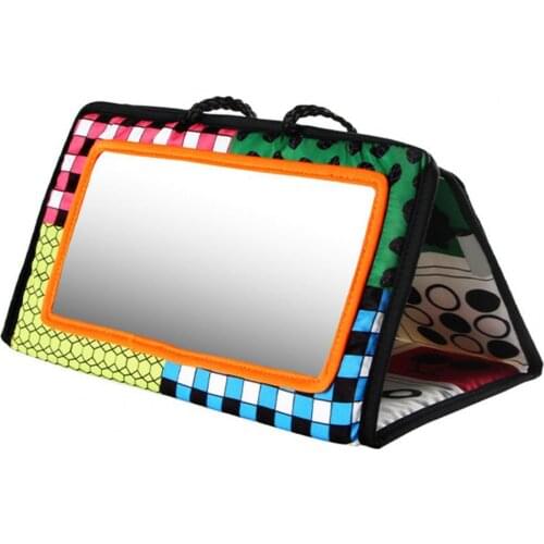 Mirror Toy Cartoon Pattern Sensory Training Safety Tummy Time Floor Mirror Toy for Newborn