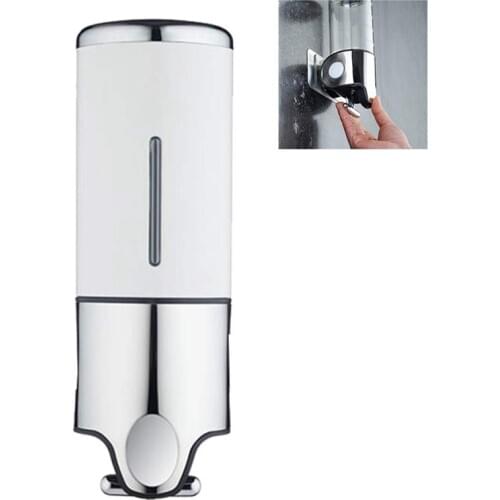 Wall Mount Soap Dispenser Stainless Steel ABS Plastic Bottle Shower Supplies For Home Hotel Bathroom Single Pumps Shampoo Boxes