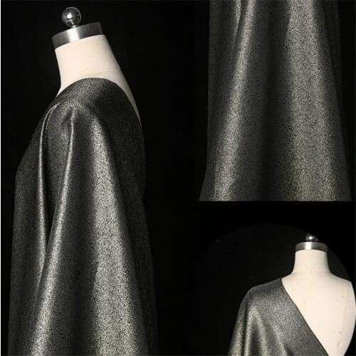 NCF855 Fashion Intrigue Iridescence Glitter Red/Black Jacquard Fabrics Costume Designer Suit/Jacket/Skirt/Pants Manual Fabric