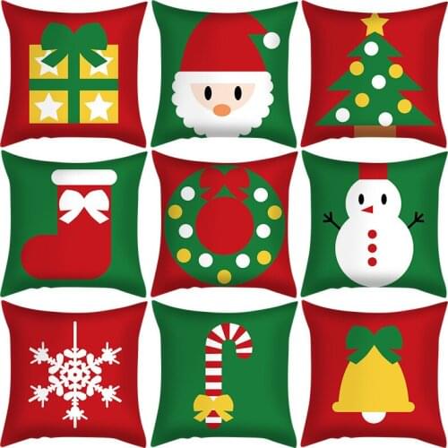 2021 New Cartoon Pillowcase Christmas Nordic Stlye Cute Custom Decorative for Living Room Bedroom Cushion Cover