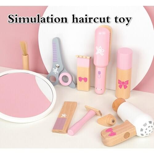 New Product Childrens Wooden Simulation Hairdressing Bag Set Toy Childrens Play House Fun Educational Early Education Toys
