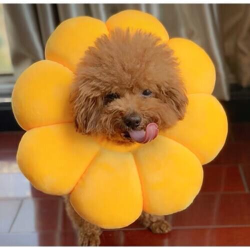 Pet Elizabethan Collar Anti-Licking Headgear Soft Cotton Dog Cat Adjustable Wound Healing Prevent Bite Neck Ring Collar