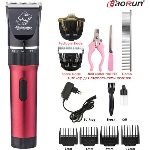 BaoRun P6 Professional Pet Dog Hair Trimmer Animal Grooming Clippers Cat Shaver Set Electric Scissors Pet Clipper Cutter Machine