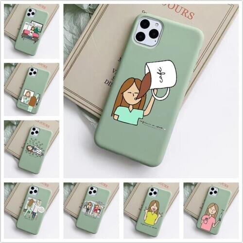 Psychology Doctors Nurse Teacher Green tea TPU soft phone Case For iPhone11Pro MAX 7 8 X XR XS Max 6S Plus 5 5S SE cover