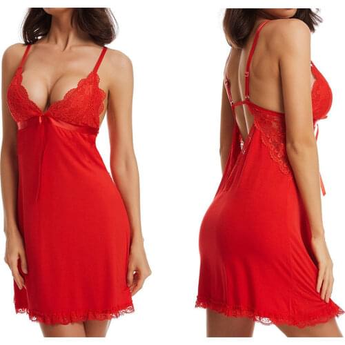 Sexy Lingerie Nightgowns Women Porno Sleepwear Lace Underwear Sex Clothes Babydoll Erotic Transparent Dress Black Sexy costume