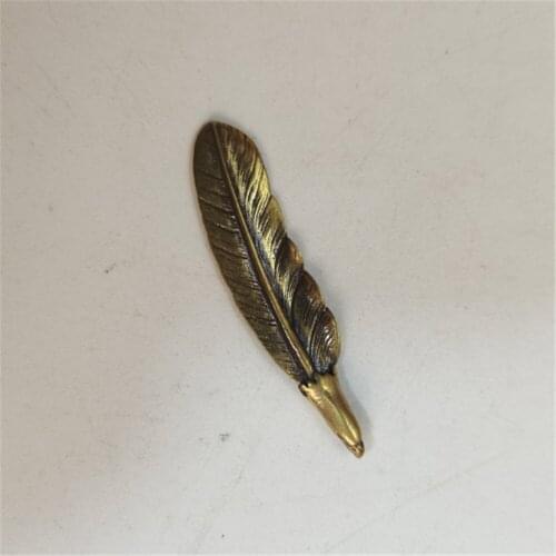 46*10mm Vintage Feather Charm Unique Pendants Jewelry Necklace DIY #SALES,Copper Pendants