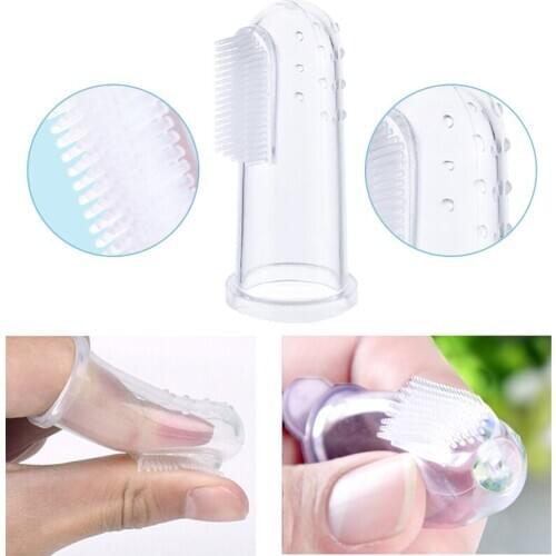 Silicone Baby Finger Toothbrush with Box toddler Teeth Clear Rubber boy girl Massager Cleaning Tooth Brush Infant newborn Brush