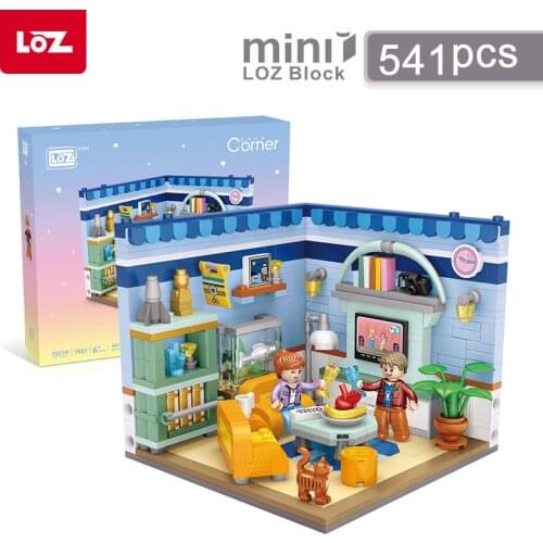 LOZ Mini Blocks Moc Home Corner Building Bricks Living Room Juguetes Model Bed Room Toys For Children Kids Xmas Gifts 1901-1902