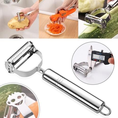 Stainless Steel Potato Cucumber Carrot Grater Julienne Peeler Vegetables Fruit Peeler Double Planing Grater Kitchen Gadget