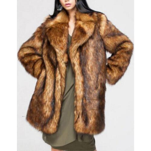 Long sleeve brown faux mink leather jacket womens winter thicken warm fur leather coat women jackets jaqueta de couro B68