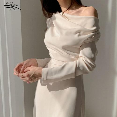 New spring long sleeve summer elegant female twill collar black and white party dress female office lady long dress 13067