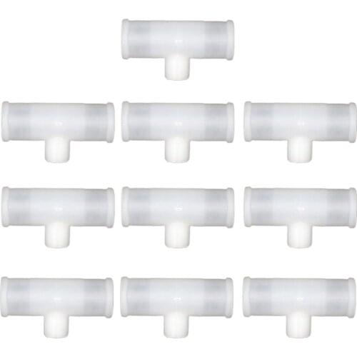 10 Pack 3/4inch PVC Tee Fittings Replacement for Automatic Poultry Waterer