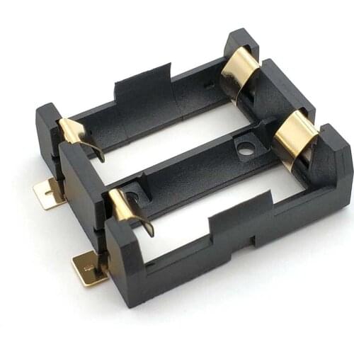 20pcs/lot 2*18350 Batteries Holder Smd Smt Storage Box Case With Bronze Pins 2 Slots 2 x 18350 Lithium Batteries Shell