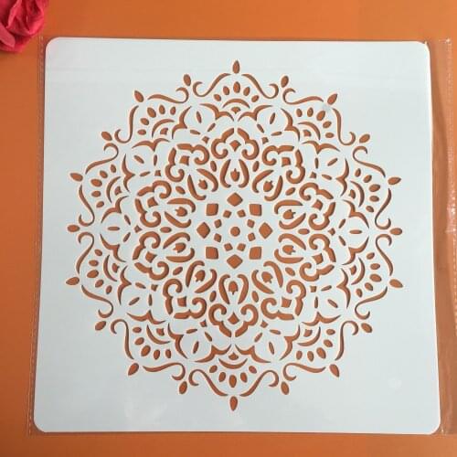 30 * 30 cm diy craft mandala mould for woodcut painting, scrapbook wall art stamping decoration album embossed paper card