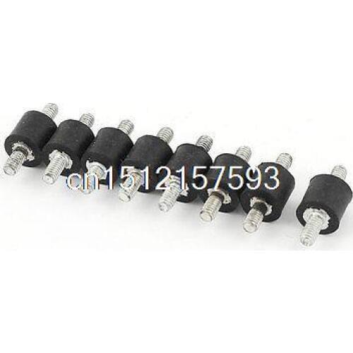 8pcs Rubber Shock Absorber Vibration Isolator Mounts 3/8" x 3/8"