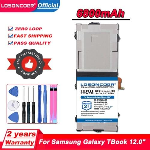 6800mAh EB-BW720ABE EB-BW720ABA Battery for Samsung GALAXY TabPro S SM-W708 SM-W700N Tab Pro S / Book 12.0" 12 Inches Battery