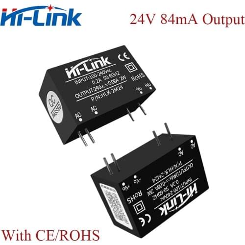 Free Ship 5pcs/lot 110V 220V to 24V 84mA 2W output HLK-2M24 AC/DC power line communication module
