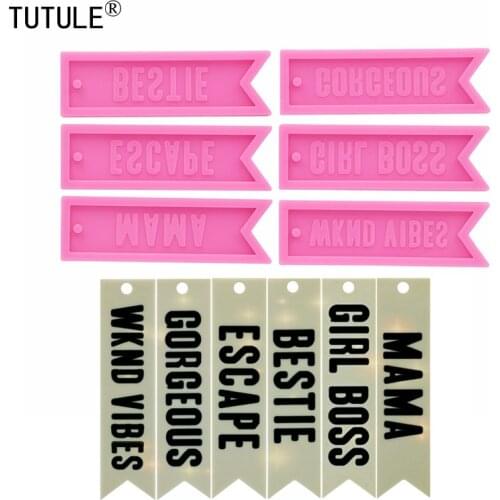 High gloss Shiny High quality Escape keychain Molds, Gorgeous Mold,with keychain hole Epoxy Resin Mold,Polymer Clay Bestie Mold