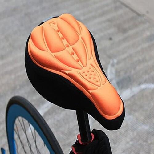 Mountain Bike 3D Saddle Cover Thick Breathable Super Soft Bicycle Saddle Silicone Sponge Bike Seat Cushion Bicycle Accessories