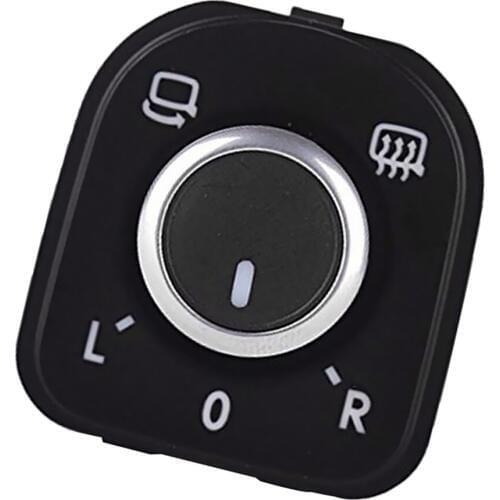 Black Chrome Mirror Adjust Knob Switch For VW Jetta Golf MK5 MK6 5ND959565A