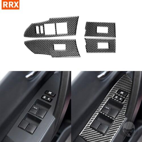 For Toyota Corolla Levin 2014 2015 2016 2017 2018 Carbon Fiber Window Lift Control Panel Cover Trim Sticker Interior Accessories