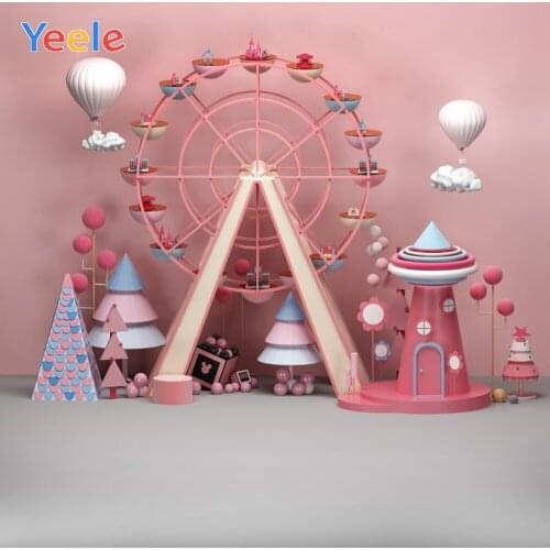 Ferris Wheel Lighthouse Hot Air Balloon Newborn Baby Shower Birthday Backdrop Photography Background For Photo Studio Photophone