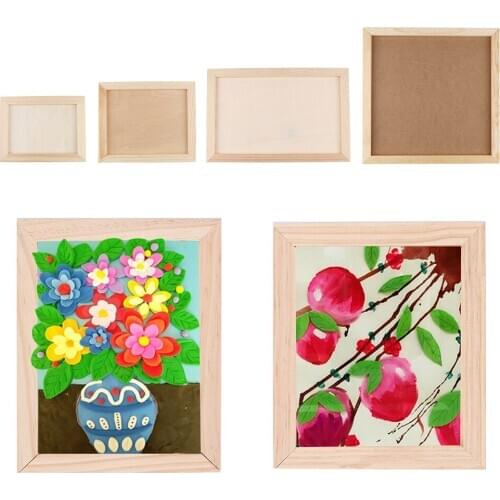 Natural Wooden Photo/Picture Frame for Art, Crafts, Display Home Decoration-Eco-Friendly Durable
