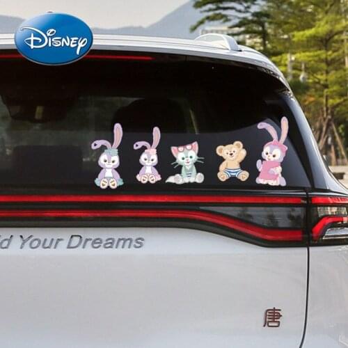 Disney Star Delu Car Sticker Personality Cute Cartoon Duffy Bear Anti-scratch Car Window Rear Sticker Creative Car Sticker