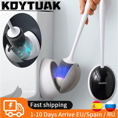 Wall Hanging Toilet Brush WC Accessories Durable Household No Dead Corners Toilet Cleaning Brush Silicone Bathroom Accessories