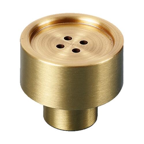 Solid Brass Cabinet Knobs, 26x23mm Round Gold Dresser Drawer Pull Handle, Modern Closet Door Knobs Kitchen Hardware Cupboard