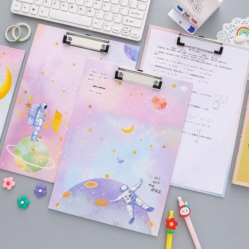 A4 File Board Clip Paper Student Large Exam Book Writing Pad Test Paper Data Storage Booklet Office Stationery File Folder