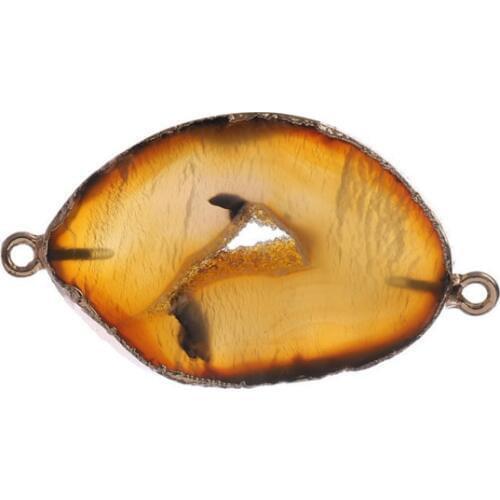 Natural Onyx Charms Pendants Slice Irregular Natural Agat Crystal Stone Quartz Connector DIY Fit Necklaces Jewelry Making