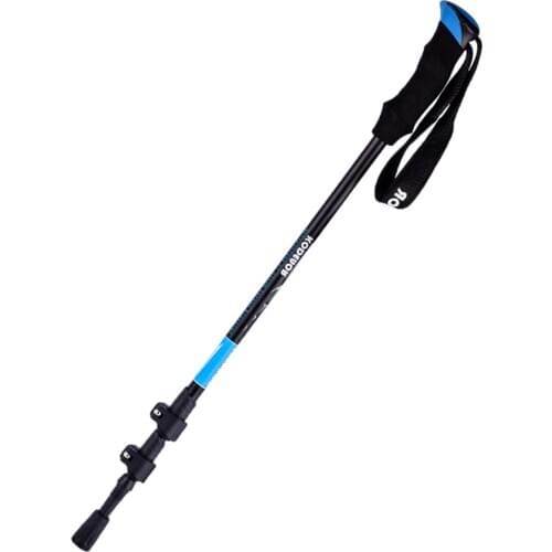 Anti Slip Trekking Cane Hiking Walking Stick EVA Handle for All Terrains