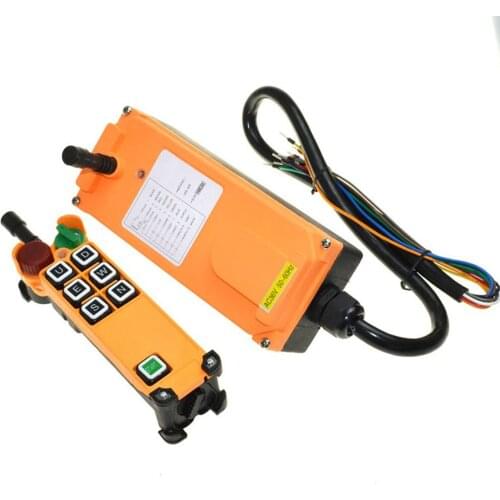 OBOHOS 6 Channel 1 Speed 1 Transmitter Hoist Crane Truck Radio Remote Control System with E-Stop XH00057