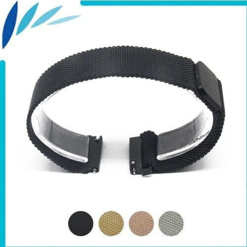 Stainless Steel Watch Band 16mm 20mm 22mm for Motorola Moto 360 2 42mm 46mm Men Women Magnetic Clasp Strap Loop Belt Bracelet