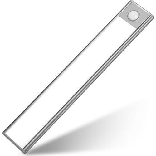 Ultra-thin PIR Motion Sensor LED Under Cabinet Light USB Rechargeable Wardrobe Cupboard Closet Night light For Kitchen Wall lamp