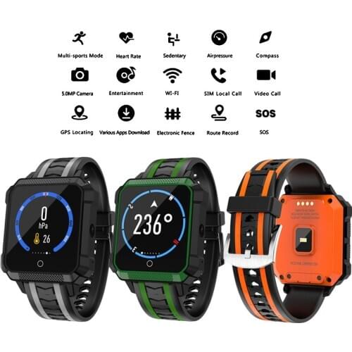 Gorgeous Smart Wristband Full Screen Touchable GPS Wifi Watch Multi Functional SIM Smartwatch Support SOS Bidirectional Calling