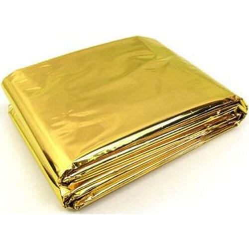 10pc Water Proof Gold Emergency Survival Camping Sport First Aid Sliver Rescue Rescue Blanket Foil Thermal SpaceCurtain Outdoor