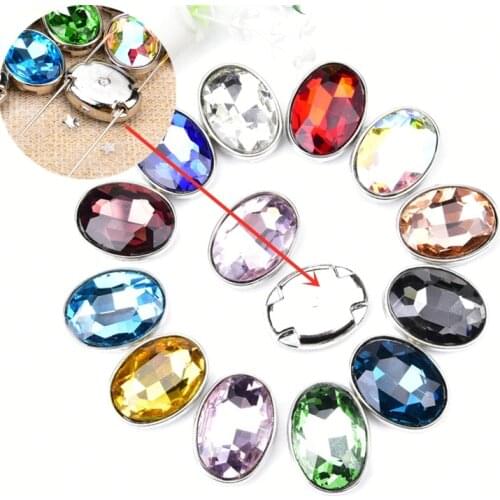 High Quality 18X25Mm Sew On Rhinestone Oval Shape Clawless Glass Crystal Stone Unhooked Clothes Diy Jewelry Diamond Accessories
