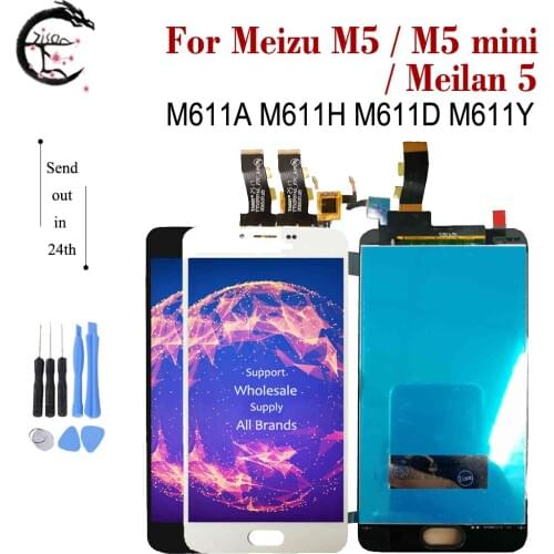 LCD For Meizu M5 LCD M5 mini M5mini Display Touch Screen Digitizer Assembly Meilan 5 meilan5 M611A M611H M611D M611Y Display