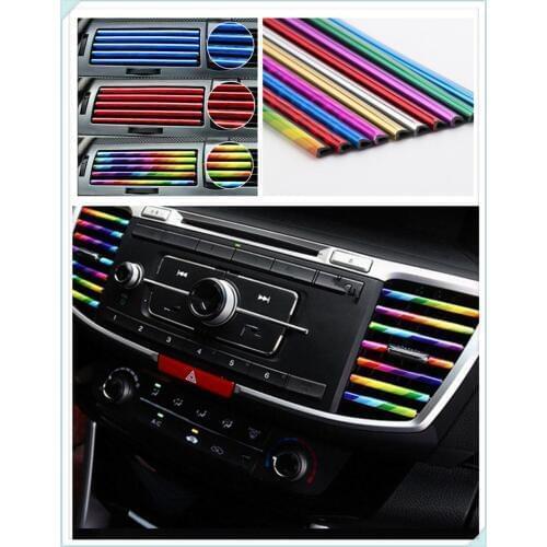 10pcs car shape conditioning air outlet decorative strip personality for Honda FCX Brio 3R-C Skydeck P-NUT Legend