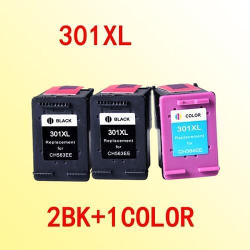 3pcs ink cartridges compatible for301 replacement for 301 301xl Deskjet 1000 1050 2000 2050 J410a J510a