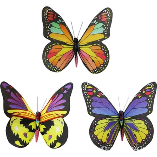 3Pack Solar Butterfly Lights Multi Color Changing LED Yard Lawn Ground Light