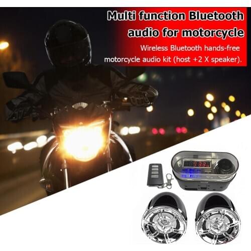 Bluetooth Motorcycle Stereo Speaker HY-007 System Handsfree TF Radio USB Charger for Outdoor Personal Motorcycle Ornaments