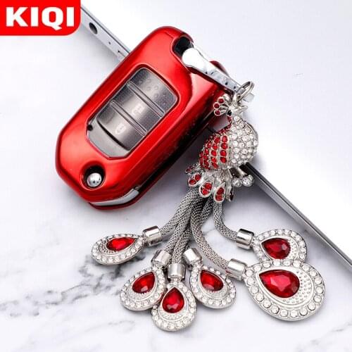 TPU Car Key Case Cover Key Chain Ring for Honda Accord Civic CR-V HR-V Jade Crider odyssey 2015-2018 Key Soft Shell Protector