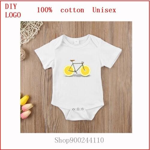 Bicyle lemon picture print Cotton Baby Rompers Baby Girl Infant Jumpsuit bodysuits baby Newborn Baby Girls boy Clothes Infantil