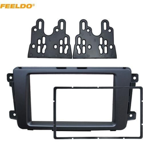 FEELDO 2DIN Car Stereo Audio Radio Fascia Frame For MAZDA 2009 Cx-9 2007-2016 CD/DVD Plate Trim Panel Dash Mount Kit #FD5009